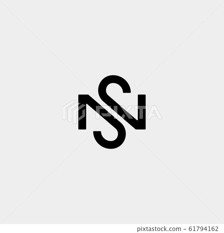 Letter S N SN NS Logo Design Simple Vector 61794162