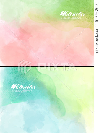abstract watercolor background set. Vector abstract watercolor background set. Vector 61794269