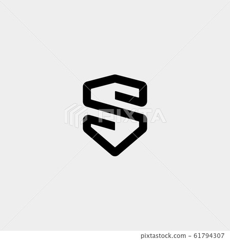 Letter S SS Shield Logo Design Simple Vector Letter S SS Shield Logo Design Simple Vector 61794307