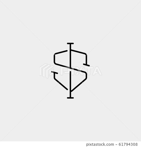 Letter S SS SI Shield Logo Design Simple Vector 61794308