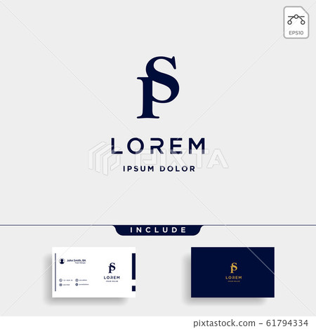 Letter S P PS SP Logo Design Simple Vector Letter S P PS SP Logo Design Simple Vector 61794334