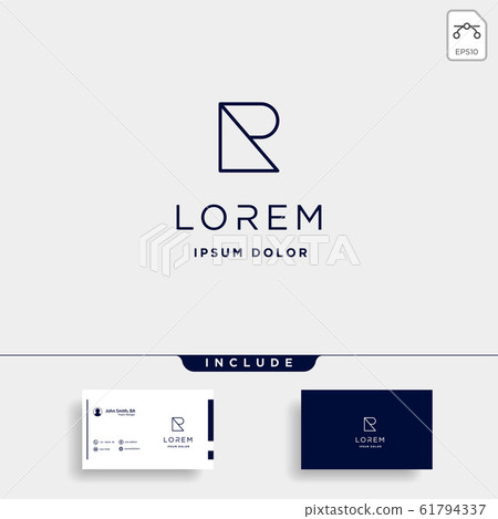 Minimal Letter R Logo Design Simple Vector Minimal Letter R Logo Design Simple Vector 61794337