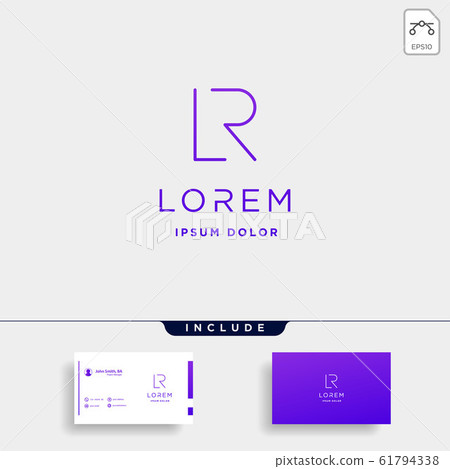 Letter R L RL LR Logo Design Simple Vector 61794338