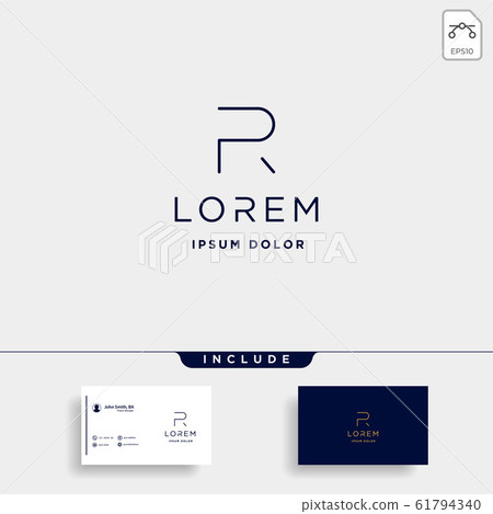 Minimal Letter R Logo Design Simple Vector Minimal Letter R Logo Design Simple Vector 61794340