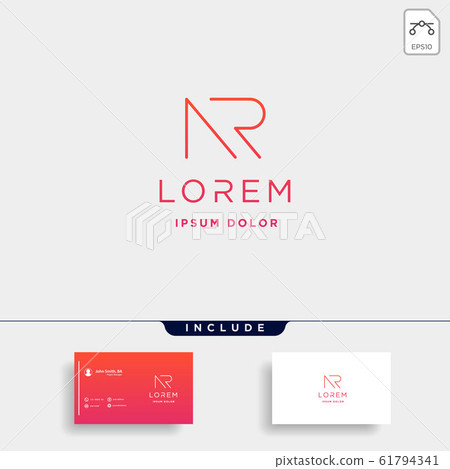 Letter NR AR R N Logo Design Simple Vector 61794341