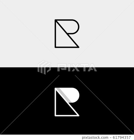 Letter R P RP PR Logo Design Simple Vector 61794357