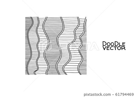 Sketch Wave Abstract Background. Vector 61794469