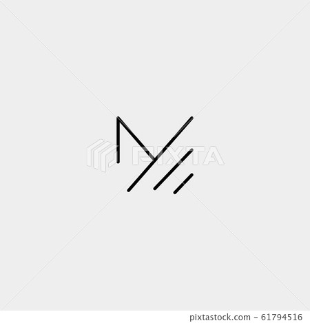 Letter M MM Monogram Logo Design Minimal Stock Vector - Illustration of  identity, monogram: 159051541