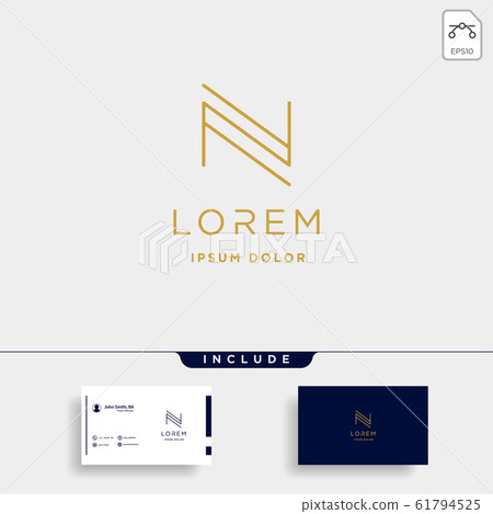 Letter N NN Monogram Logo Design Minimal Icon Letter N NN Monogram Logo Design Minimal Icon 61794525