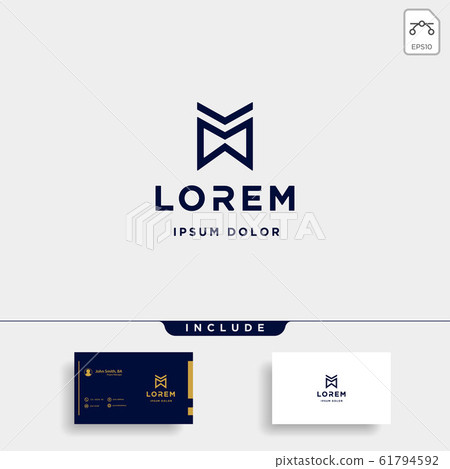 Letter M MW WM Monogram Logo Design Minimal Icon Letter M MW WM Monogram Logo Design Minimal Icon 61794592