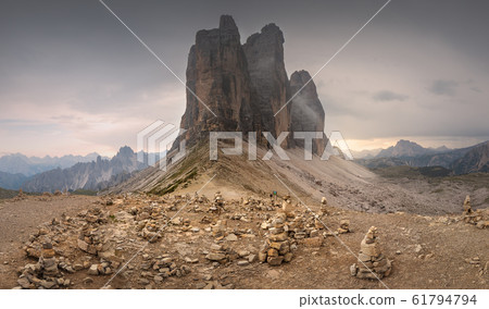 Mountain ridge view of Tre Cime di Lavaredo, South Tirol, Dolomites Italien Alps Mountain ridge view of Tre Cime di Lavaredo, South Tirol, Dolomites Italien Alps 61794794