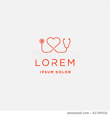 Medical Love Logo Design Vector isolated icon Medical Love Logo Design Vector isolated icon 61794916
