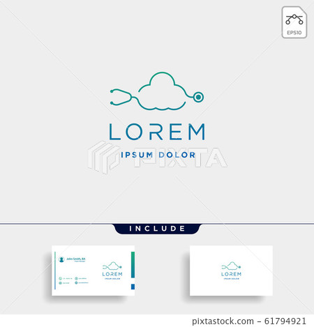 Cloud Medical Logo Design Vector Illustration sign Cloud Medical Logo Design Vector Illustration sign 61794921