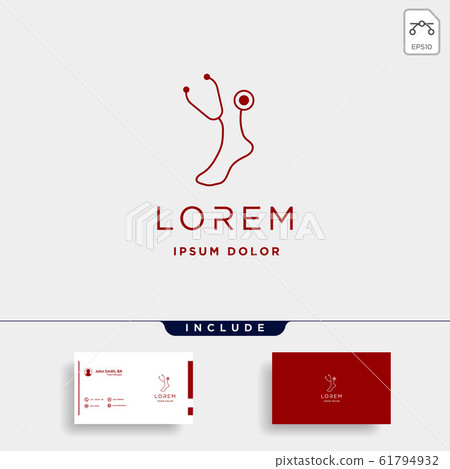 Foot Leg Medical Logo Design Vector symbol 61794932