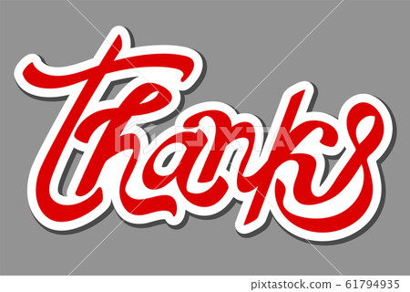 sticker of thank you sticker of thank you 61794935