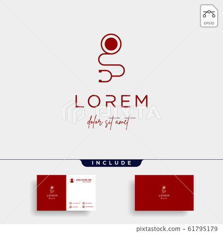 stethoscope g letter logo vector design icon 61795179