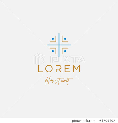 cross medical logo design vector isolated icon - Stock Illustration ...