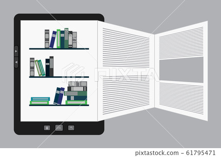 portable modern tablet e-book reader. portable modern tablet e-book reader. 61795471