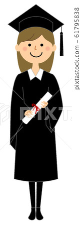 Graduation ceremony academic dress gown 61795838