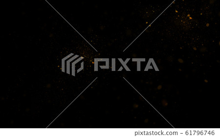 Golden particles explosion on black background - Stock Illustration ...