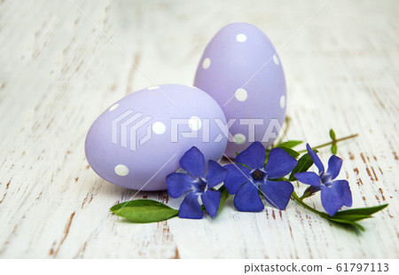 periwinkle and easter eggs 61797113