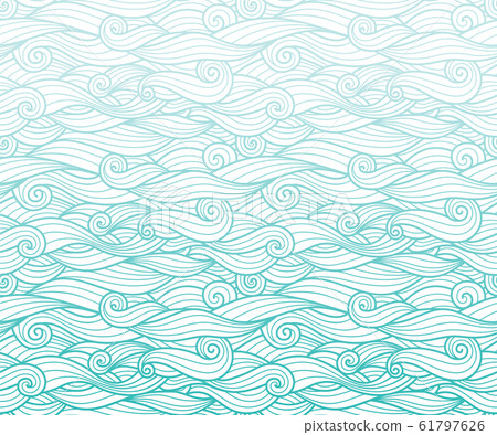 Waves pattern seamless water background Waves pattern seamless water background 61797626
