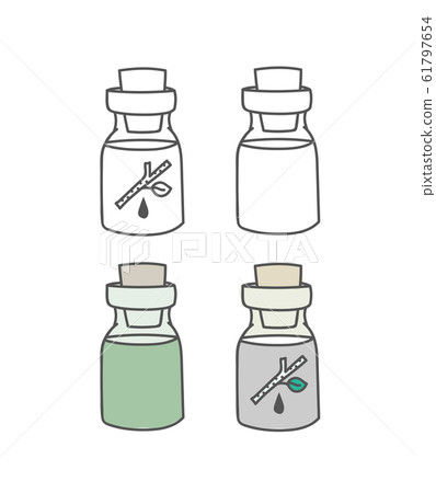 Natural organic products in glass bottle set Natural organic products in glass bottle set 61797654