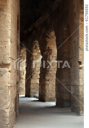 The amphitheater in El-Jem, Tunisia 61798892