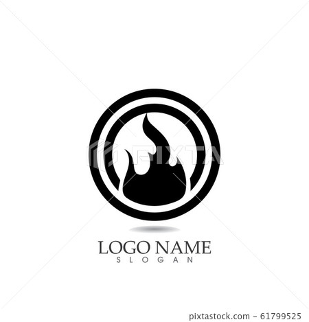 Fire flame Logo Template vector icon Oil, gas and 61799525
