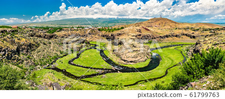 Kasagh river canyon at Oshakan in Armenia 61799763