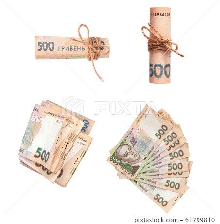 Set banknotes face value 500 Ukrainian hryvnias. Set banknotes face value 500 Ukrainian hryvnias. 61799810