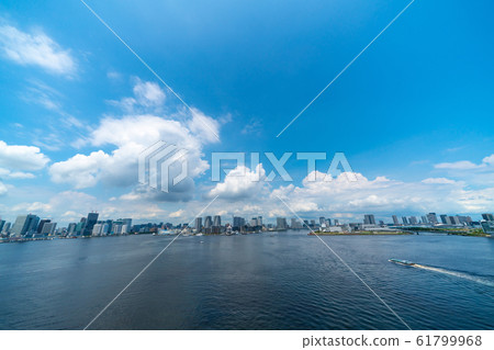 Look for players village etc. under construction of Tokyo cityscape in Japan 61799968