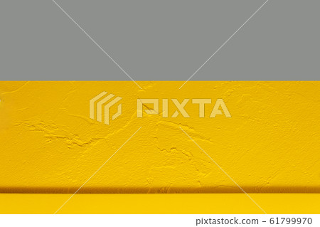 Yellow grey color block background. Concrete texture. 61799970