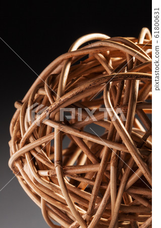 rattan ball on a black background rattan ball on a black background 61800631