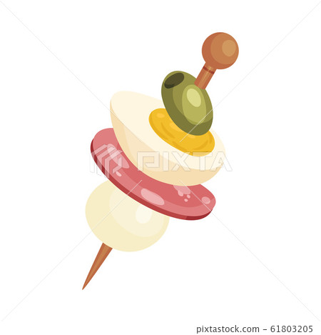 Fresh Appetizer for Banquets Isolated on White Background Vector Illustration Fresh Appetizer for Banquets Isolated on White Background Vector Illustration 61803205