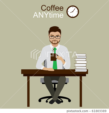 Businessman on coffee break Businessman on coffee break 61803389