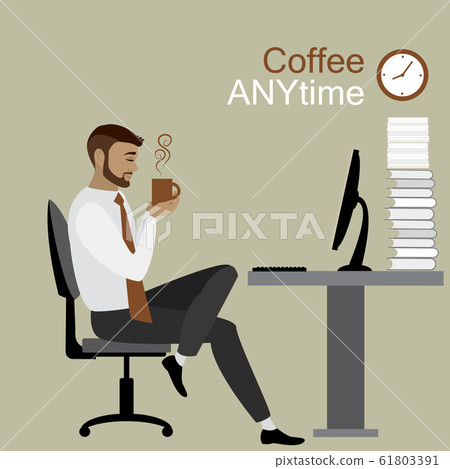 businessman or office worker holding a cup of businessman or office worker holding a cup of 61803391