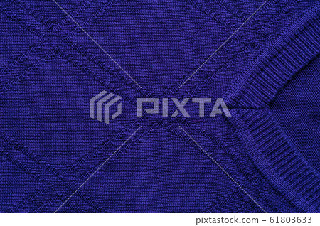 Fragment of the neck knitted blue sweatshirt Fragment of the neck knitted blue sweatshirt 61803633