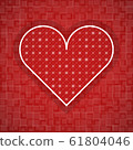 Heart shape drawing template with red background 61804046