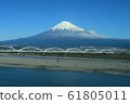 Fuji from the Shinkansen crossing the Fuji River 61805011