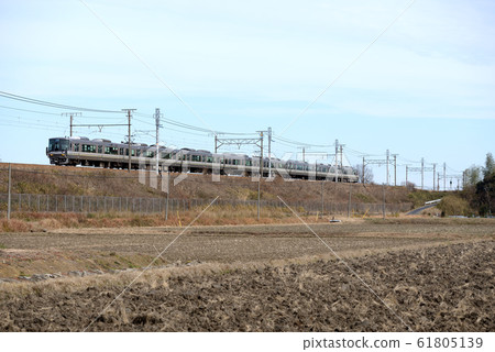 Eight trains on Series 223 running on the JR Biwako Line 61805139