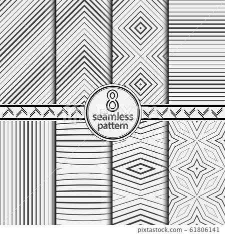 Seamless vector patterns.-插圖素材 [61806141] - PIXTA圖庫