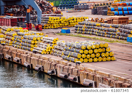 Goods in the sea port Goods in the sea port 61807345