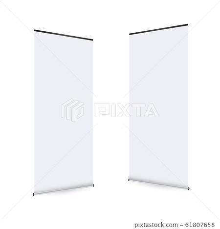 Blank roll-up banner display. Roll up banner Blank roll-up banner display. Roll up banner 61807658