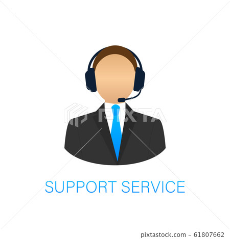 Online support service. Headphones with microphone 61807662