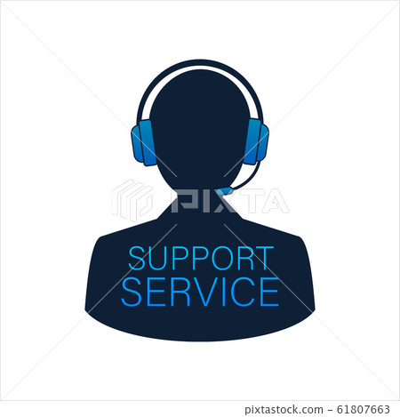Online support service. Headphones with microphone 61807663