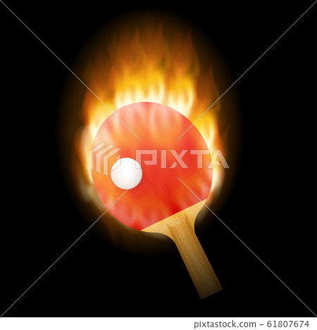 Two rackets for playing table tennis. Vector stock 61807674