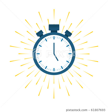 Clock flat icon. World time concept. Business 61807693