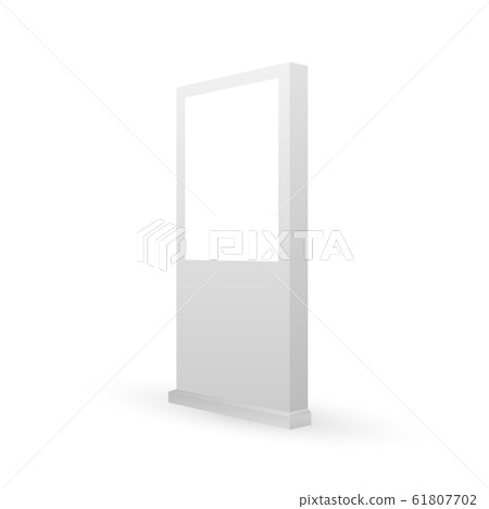 Realistic light box template on white background. 61807702