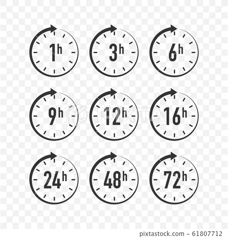 Clock arrow. Work time effect or delivery service Clock arrow. Work time effect or delivery service 61807712